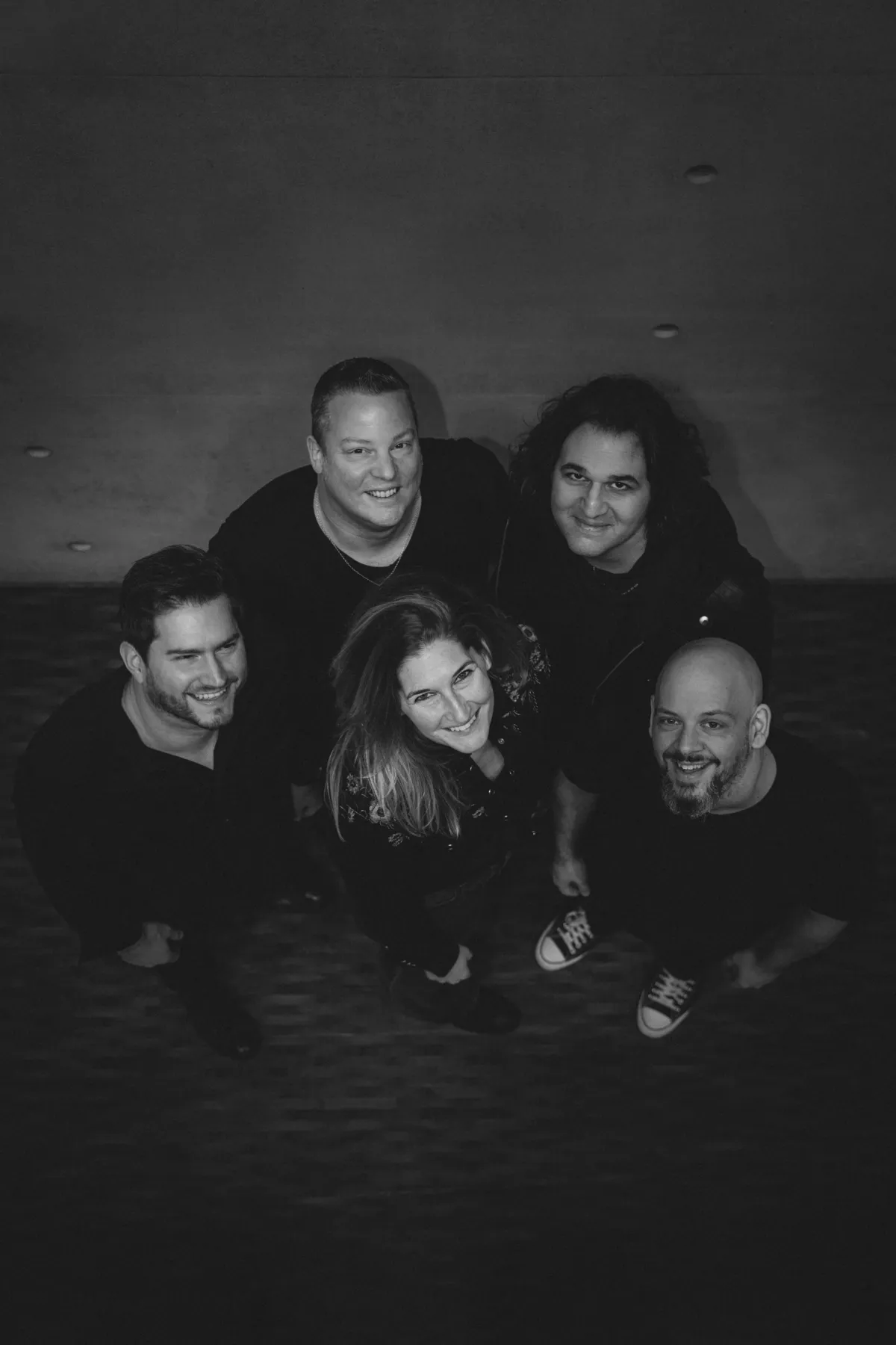 Go By Brooks photographed together in black and white